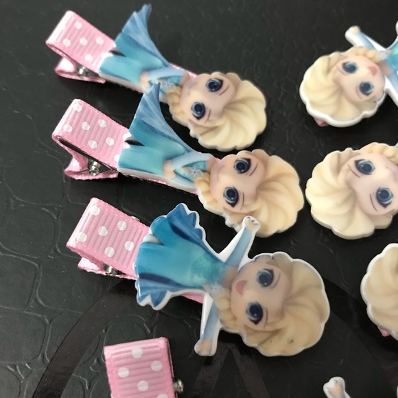 Frozen Elsa Cute Hair Clips - Picture 2 of 5